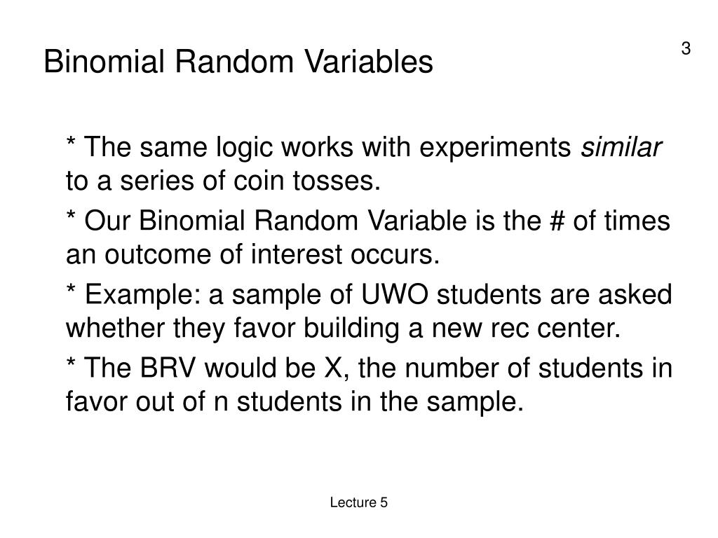 PPT Binomial Random Variables PowerPoint Presentation, free download