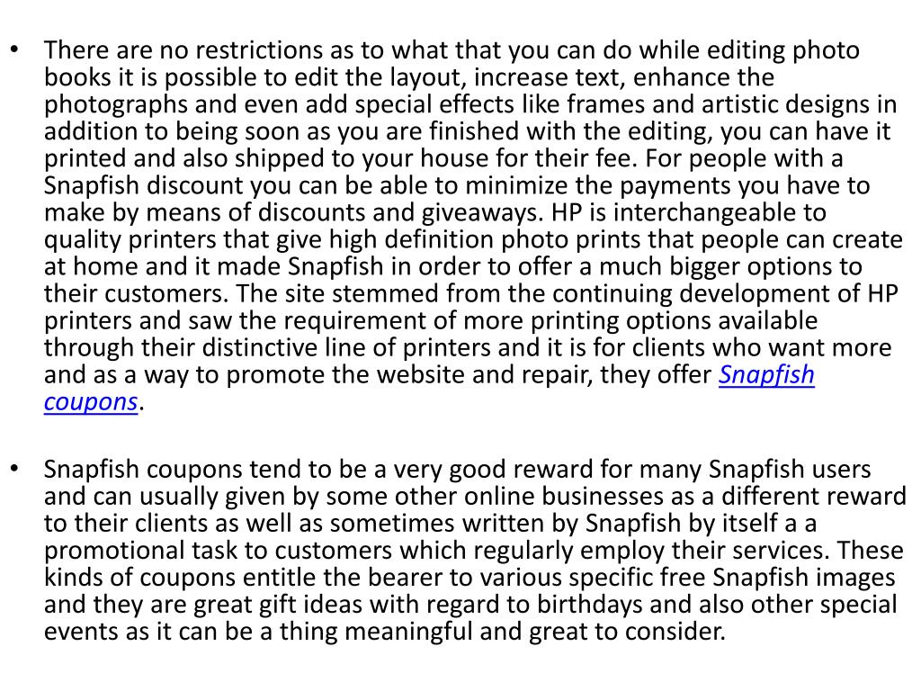 PPT snapfish coupons PowerPoint Presentation, free download ID127047