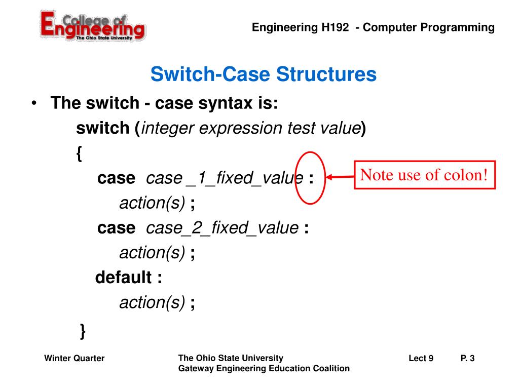 PPT Switch Case Structures PowerPoint Presentation, free download