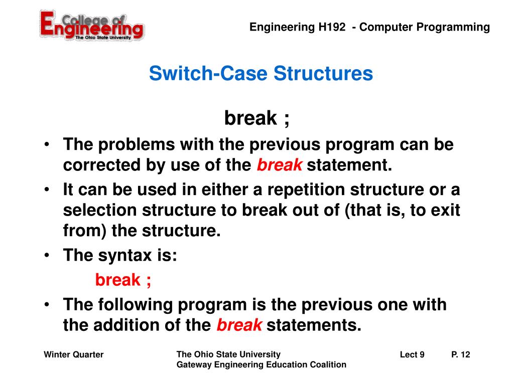 PPT - Switch Case Structures PowerPoint Presentation, free download