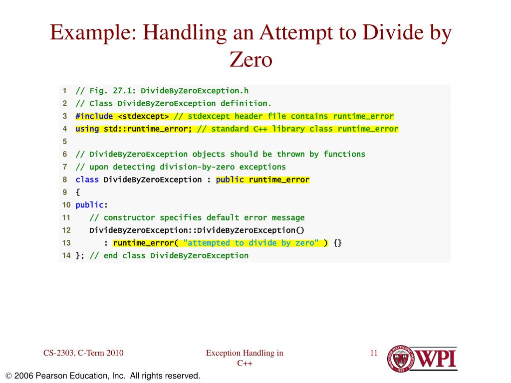 PPT Exception Handling in C++ PowerPoint Presentation, free download