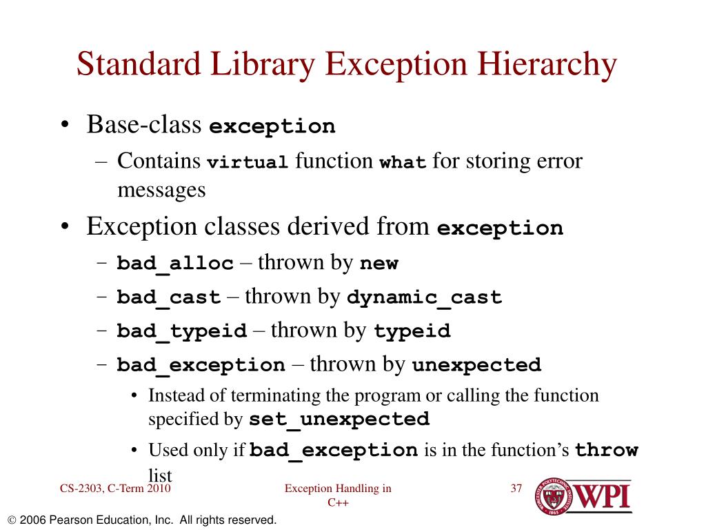 PPT Exception Handling in C++ PowerPoint Presentation, free download