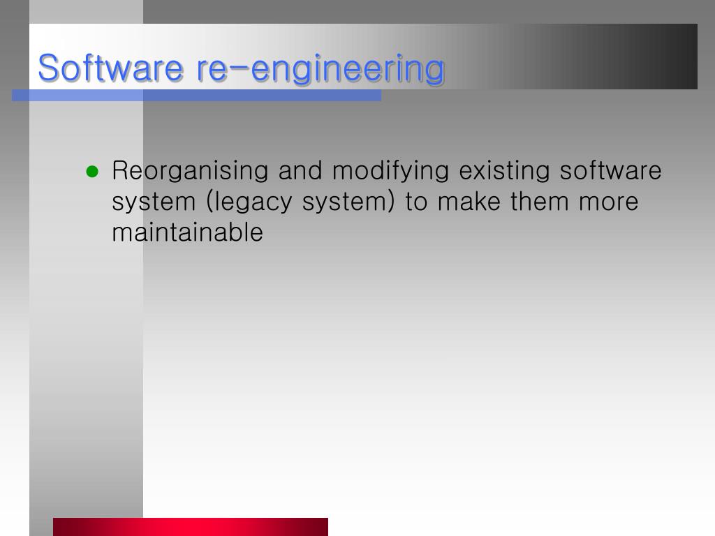 PPT Software Reengineering PowerPoint Presentation, free download