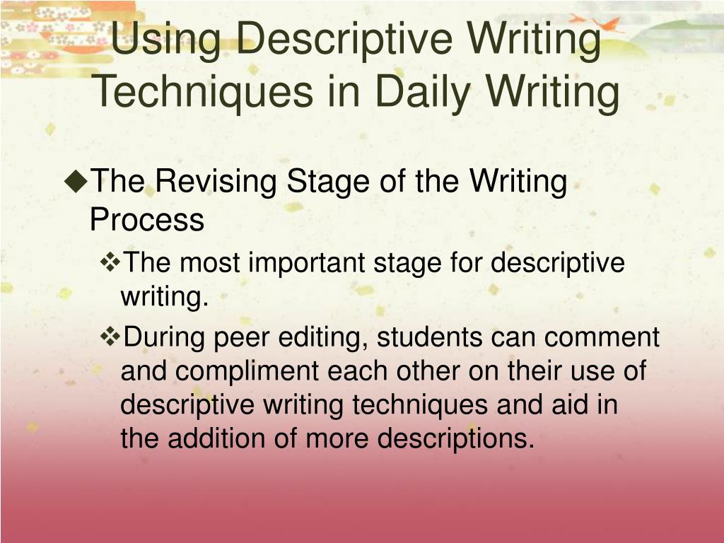 PPT Descriptive Writing PowerPoint Presentation, free download ID