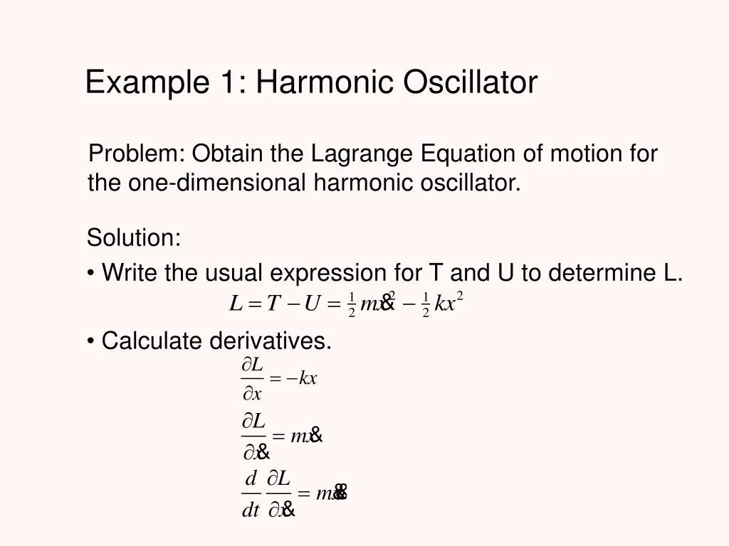 PPT Lagrangian and Hamiltonian Dynamics PowerPoint Presentation, free