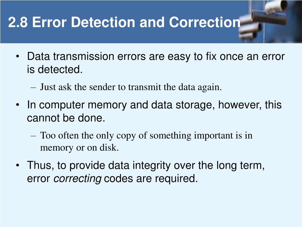 PPT 2.8 Error Detection and Correction PowerPoint Presentation, free