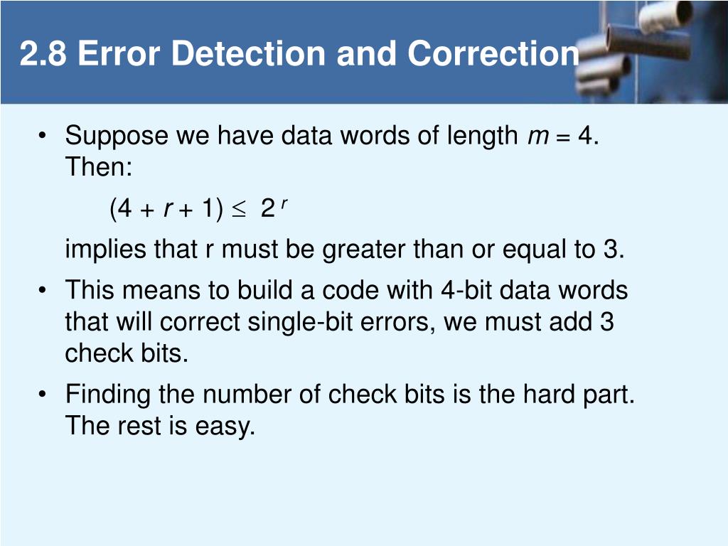 PPT 2.8 Error Detection and Correction PowerPoint Presentation, free