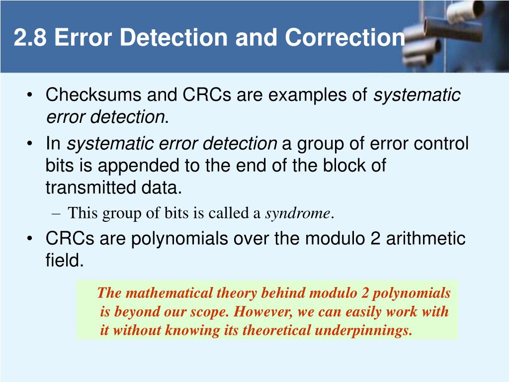 PPT 2.8 Error Detection and Correction PowerPoint Presentation, free