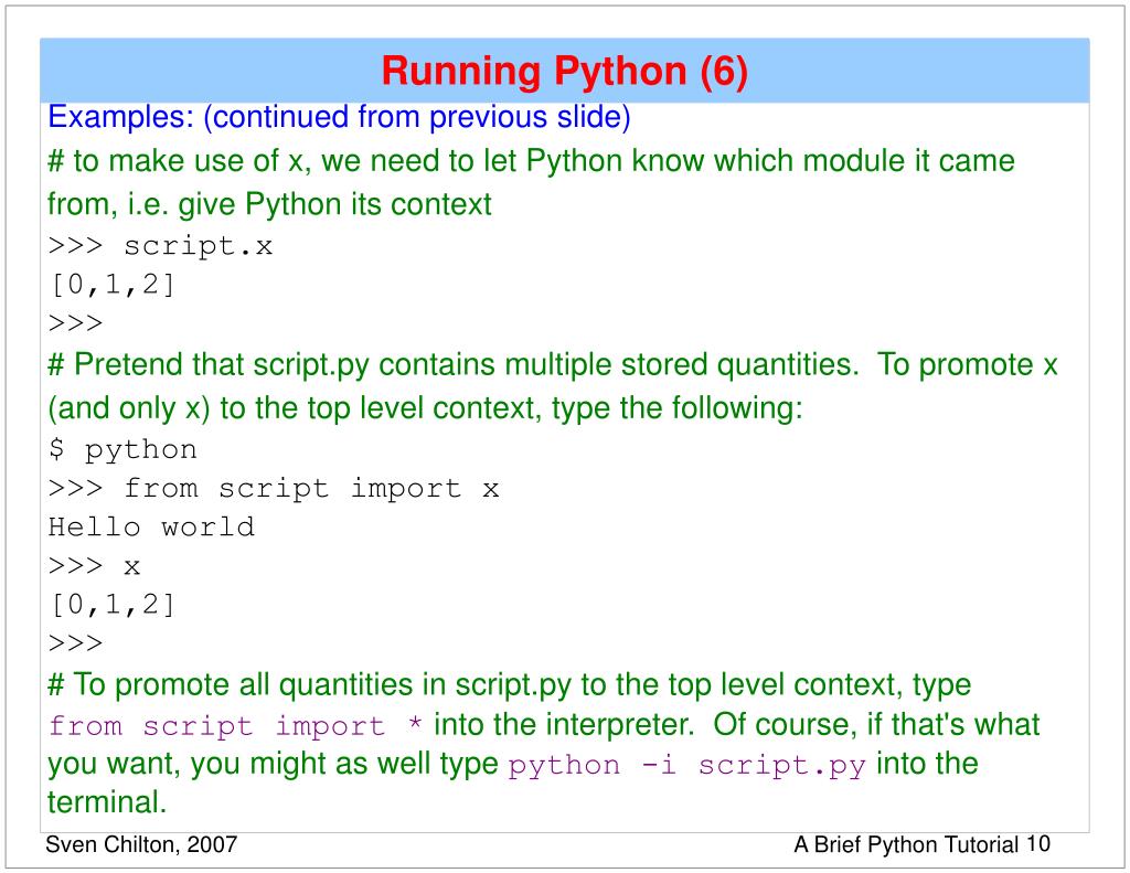 PPT A Brief Python Tutorial PowerPoint Presentation, free download