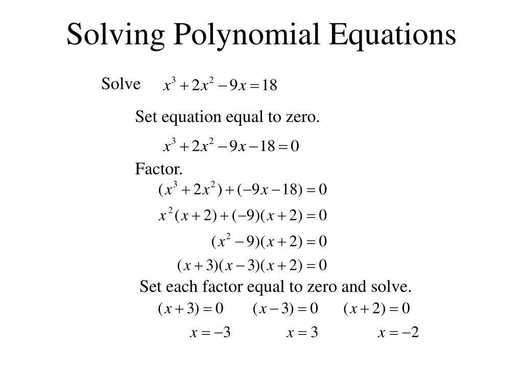 PPT 6.4 Factoring and Solving Polynomial Equations PowerPoint