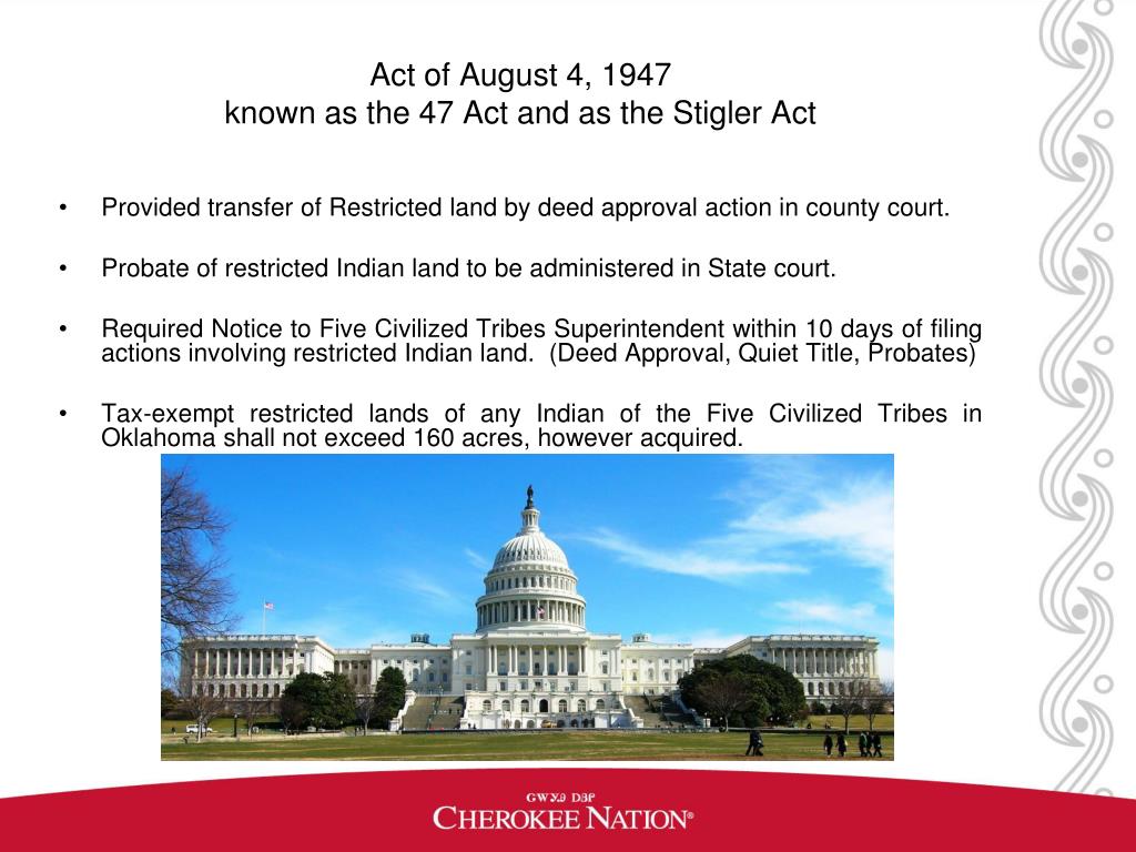 PPT Cobell v. Salazar Five Civilized Tribes PowerPoint Presentation
