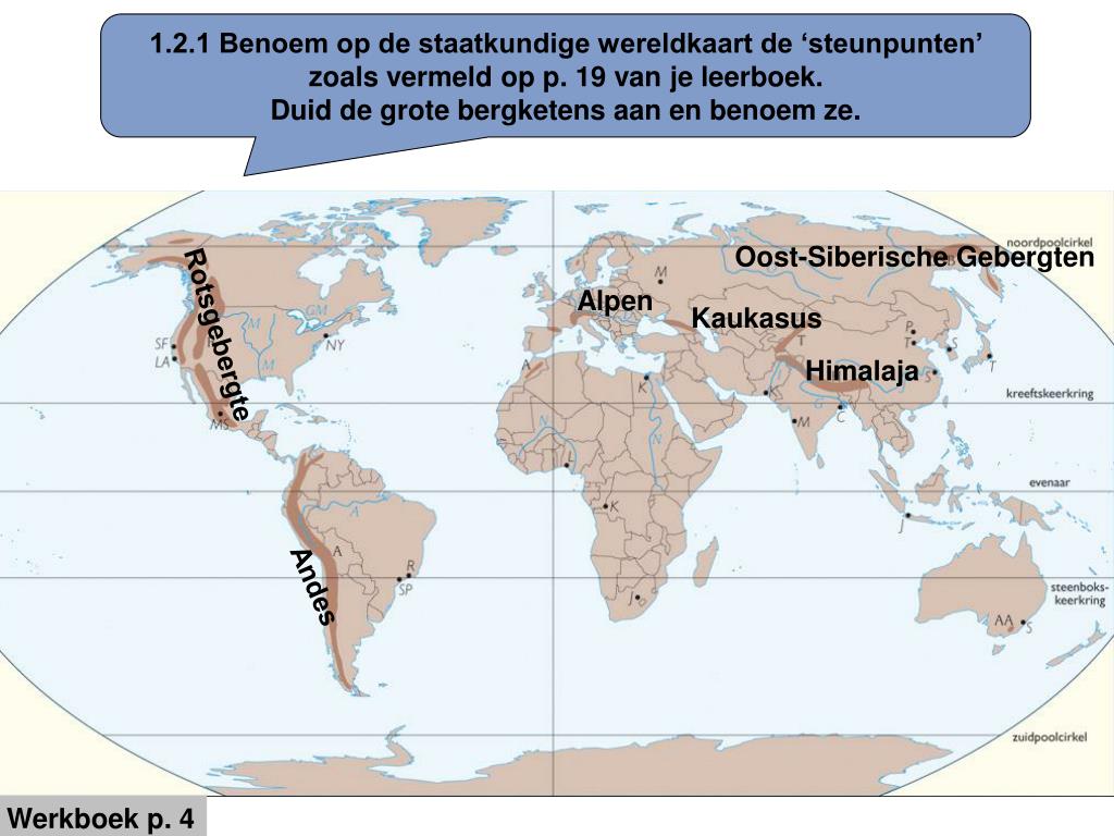 Wereldkaart Gebergtes PPT 2 De grote wereldblokken en staten PowerPoint Presentation, free