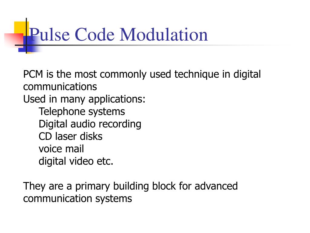 PPT Pulse Code Modulation PowerPoint Presentation, free download ID