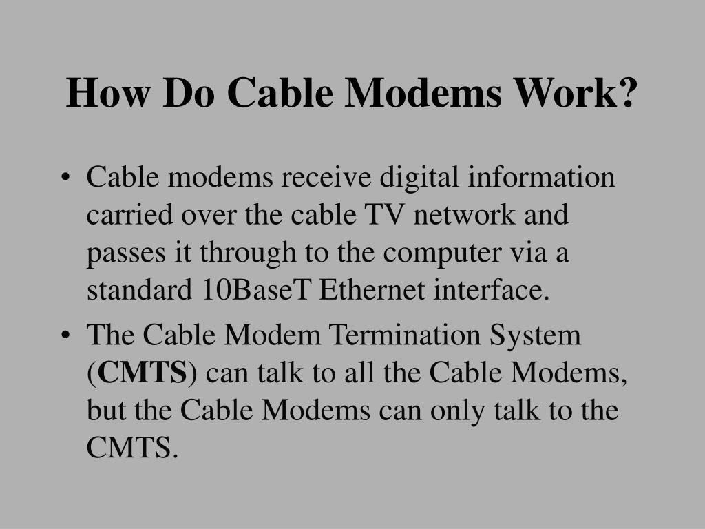 PPT Cable Modems PowerPoint Presentation, free download ID1281412