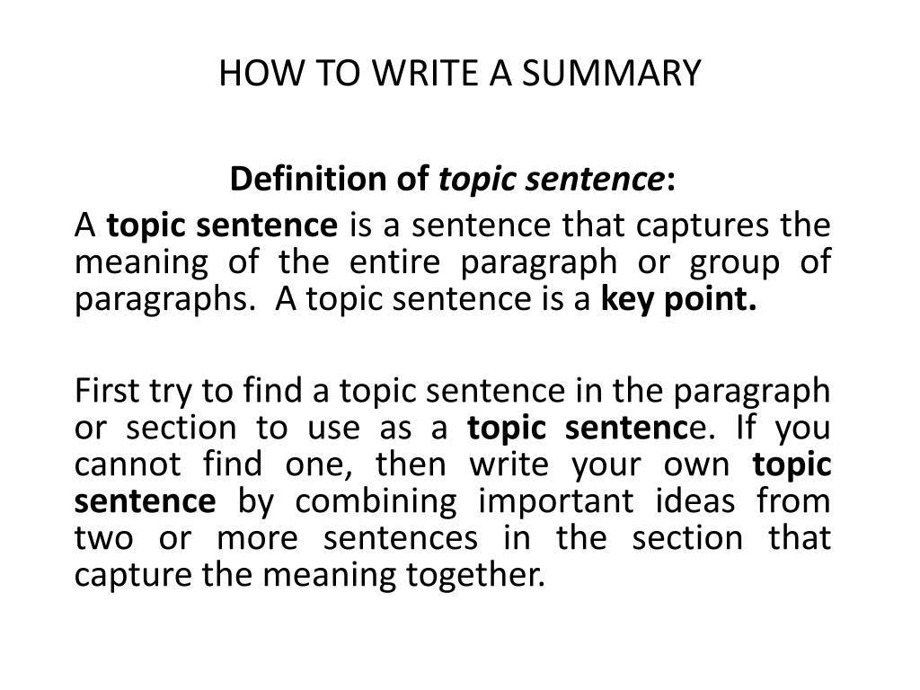 Definition Of Summary Writing How To Teach Summary