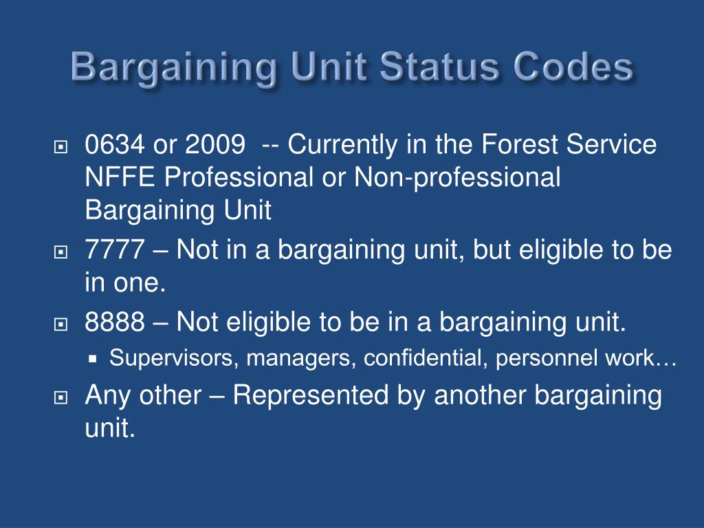 PPT Bargaining Units Bargaining Unit Status and Union Members