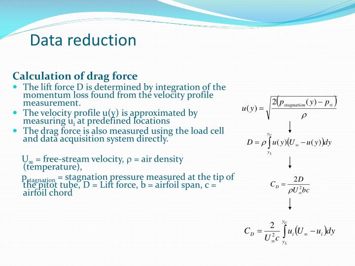 PPT Measurement of Pressure Distribution, Drag, Lift , and Velocity