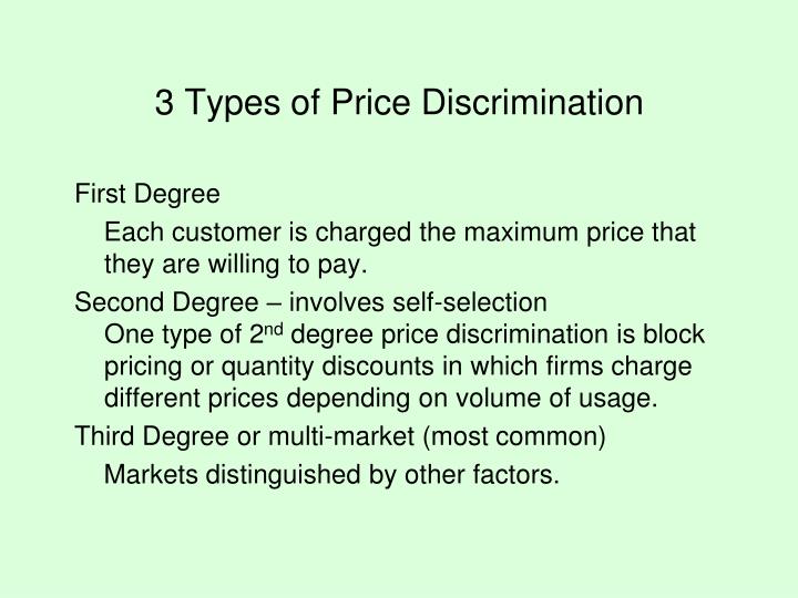 👍 3 types of price discrimination. What are the different types of