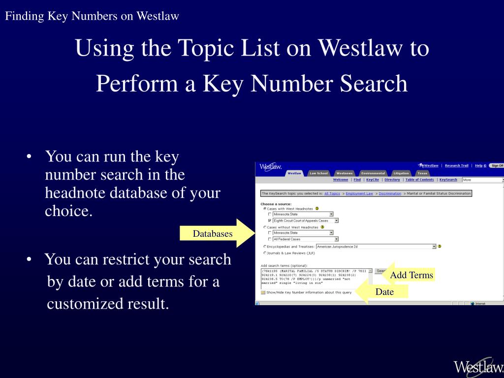 PPT The Topic and Key Number System ® in the Legal Research Universe