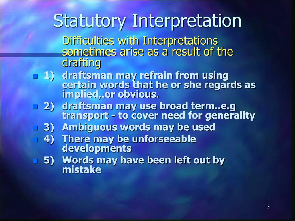 PPT English Legal System Statutory Interpretation PowerPoint