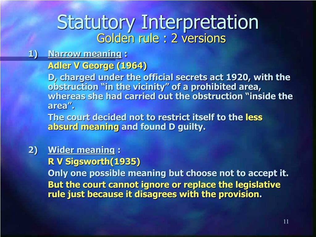 PPT English Legal System Statutory Interpretation PowerPoint