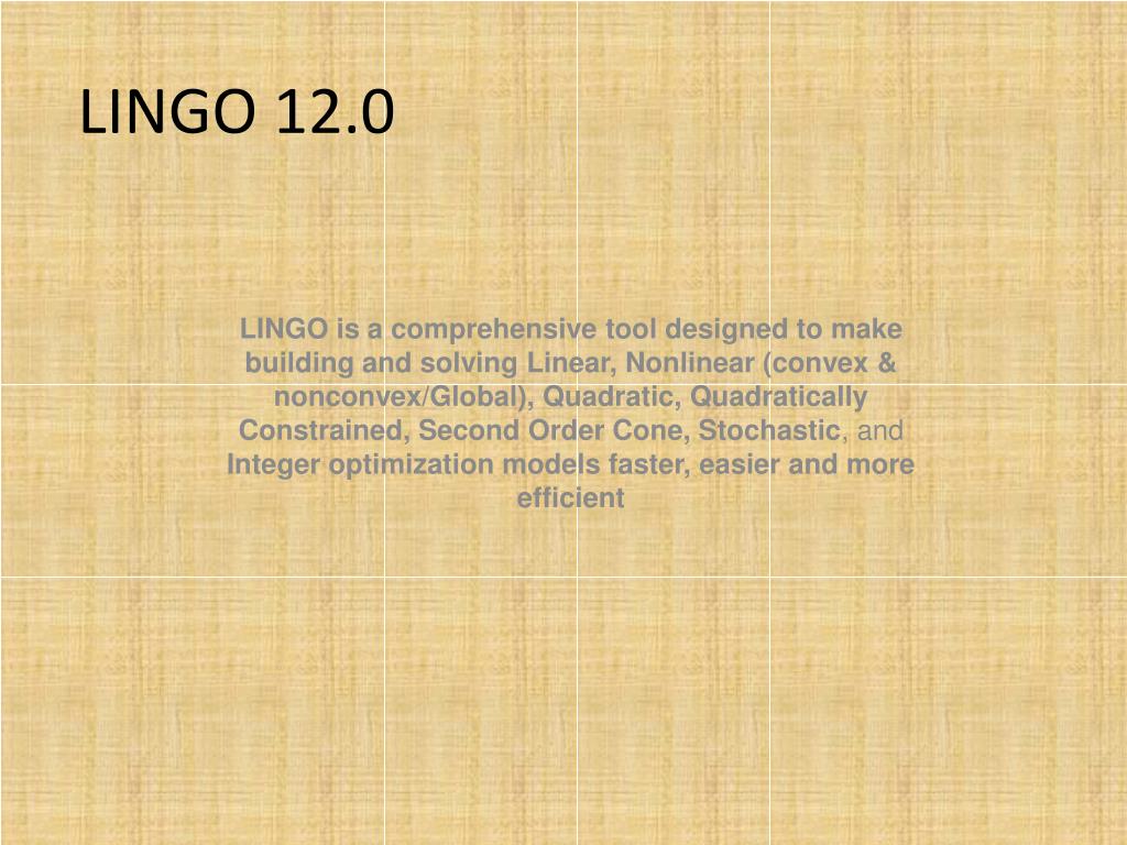 PPT lingo 12 software PowerPoint Presentation, free download ID128778