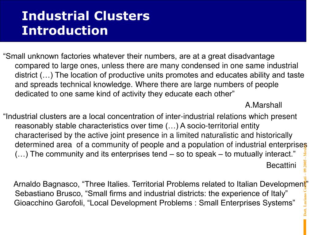 PPT Industrial Clusters Development Policies PowerPoint Presentation