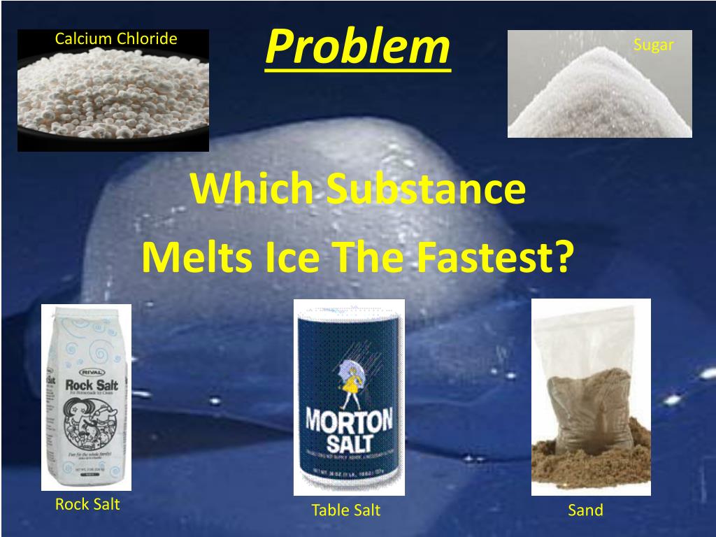 PPT What Substance Makes Ice Melt The Fastest? PowerPoint