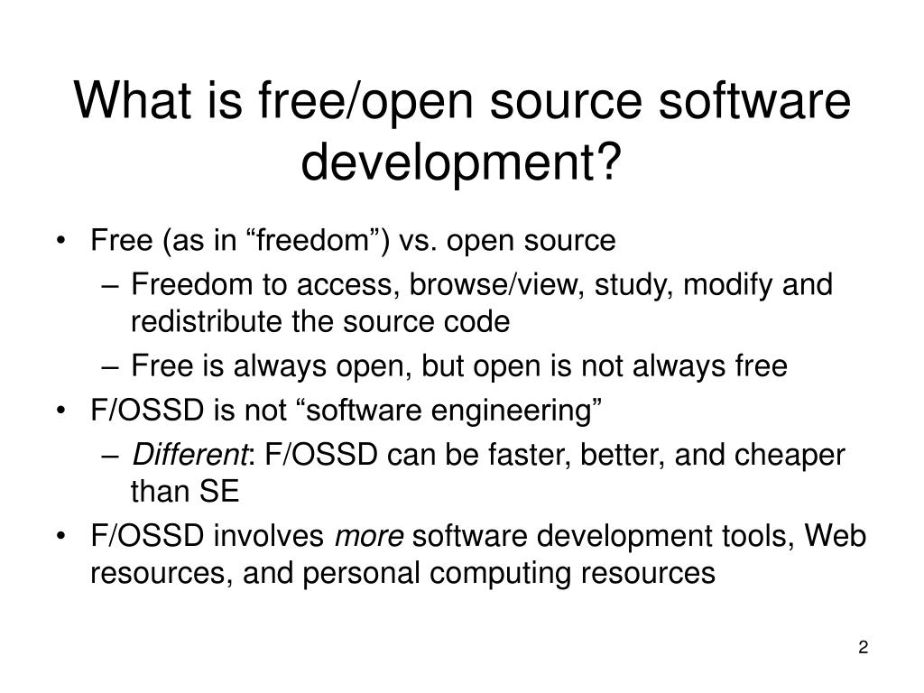 PPT Understanding Best Practices in Free/Open Source Software