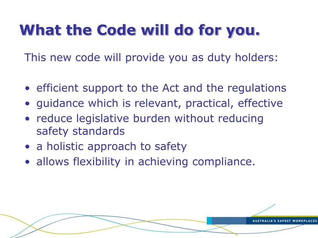 PPT Occupational Health and Safety Code of Practice 2008 PowerPoint Presentation ID1293979