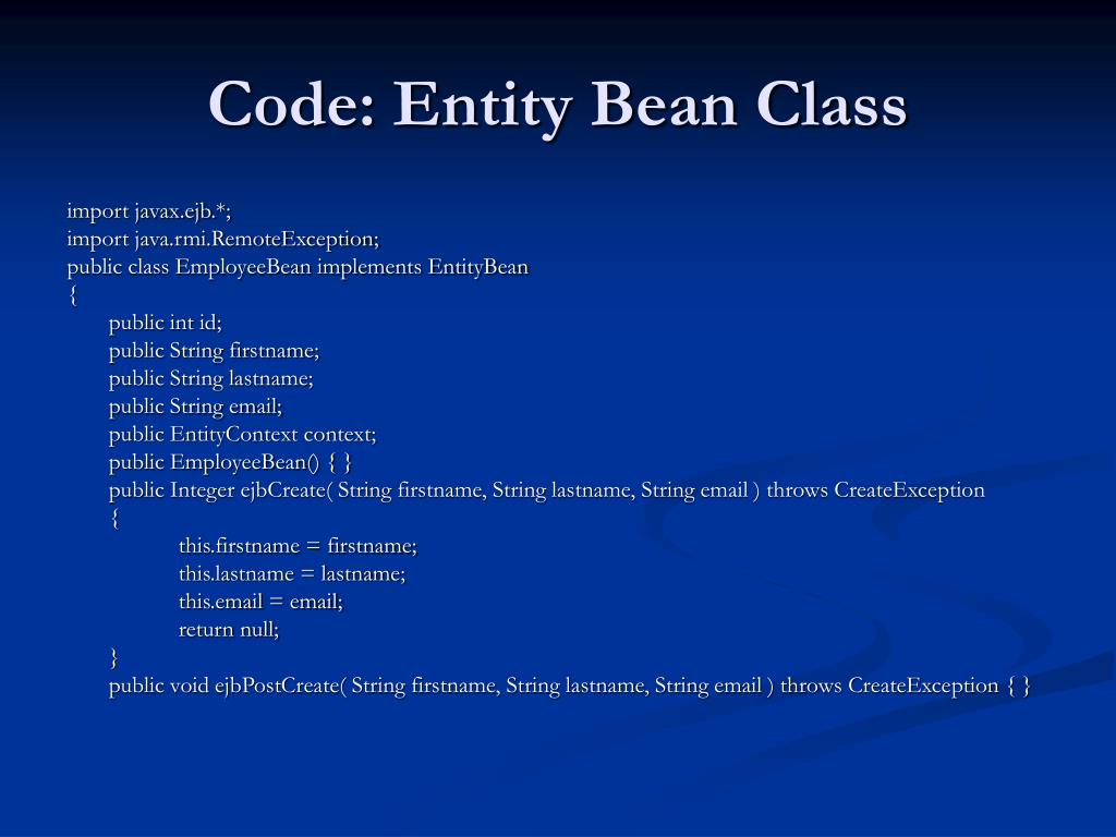 PPT Entity Beans PowerPoint Presentation, free download ID1294173