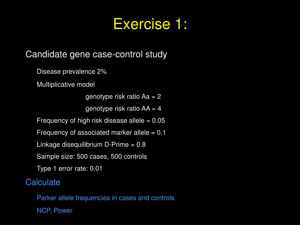 PPT Type 1 Error and Power Calculation for Association Analysis
