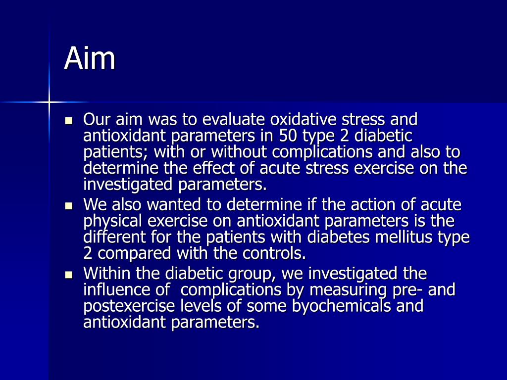 PPT EXERCISE, LIPIDS AND ANTIOXIDANT STATUS IN TYPE 2 DIABETES