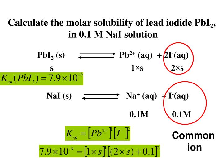 PPT Solubility Product and Common ion effect PowerPoint Presentation