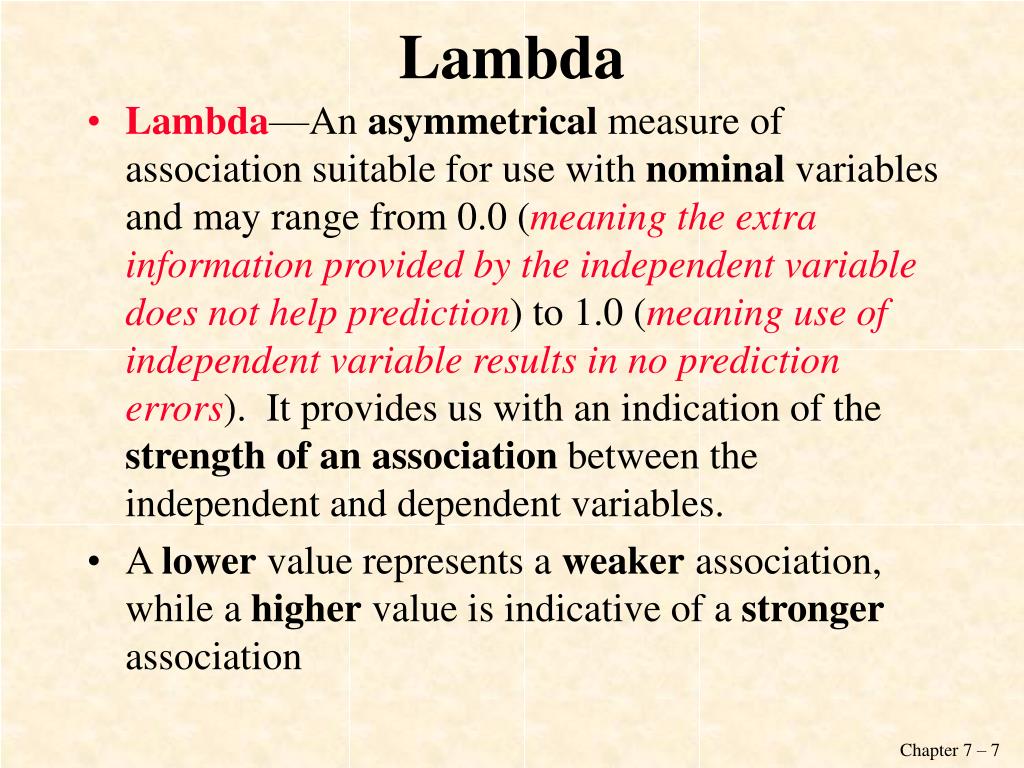PPT Chapter 7 Measures of Association for Nominal and Ordinal