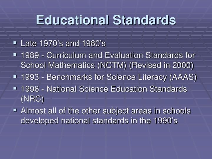 PPT Standards for Technological Literacy (ITEA) and National