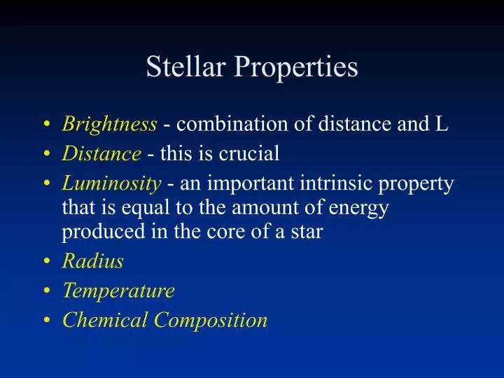 PPT Stellar Properties PowerPoint Presentation, free download ID