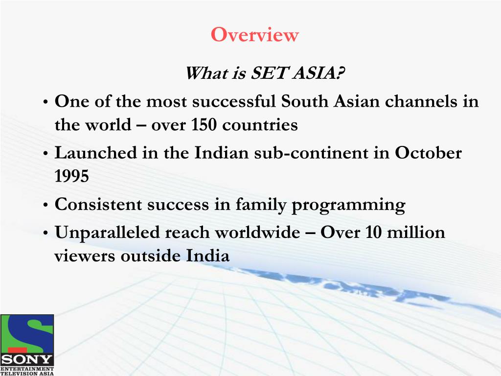 PPT Sony Entertainment Television Asia 2009 PowerPoint Presentation