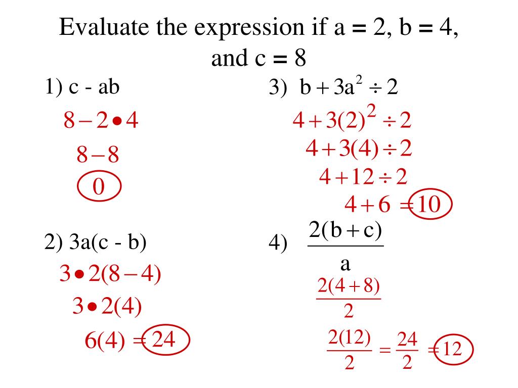 PPT Objective To simplify expressions using the order of operations