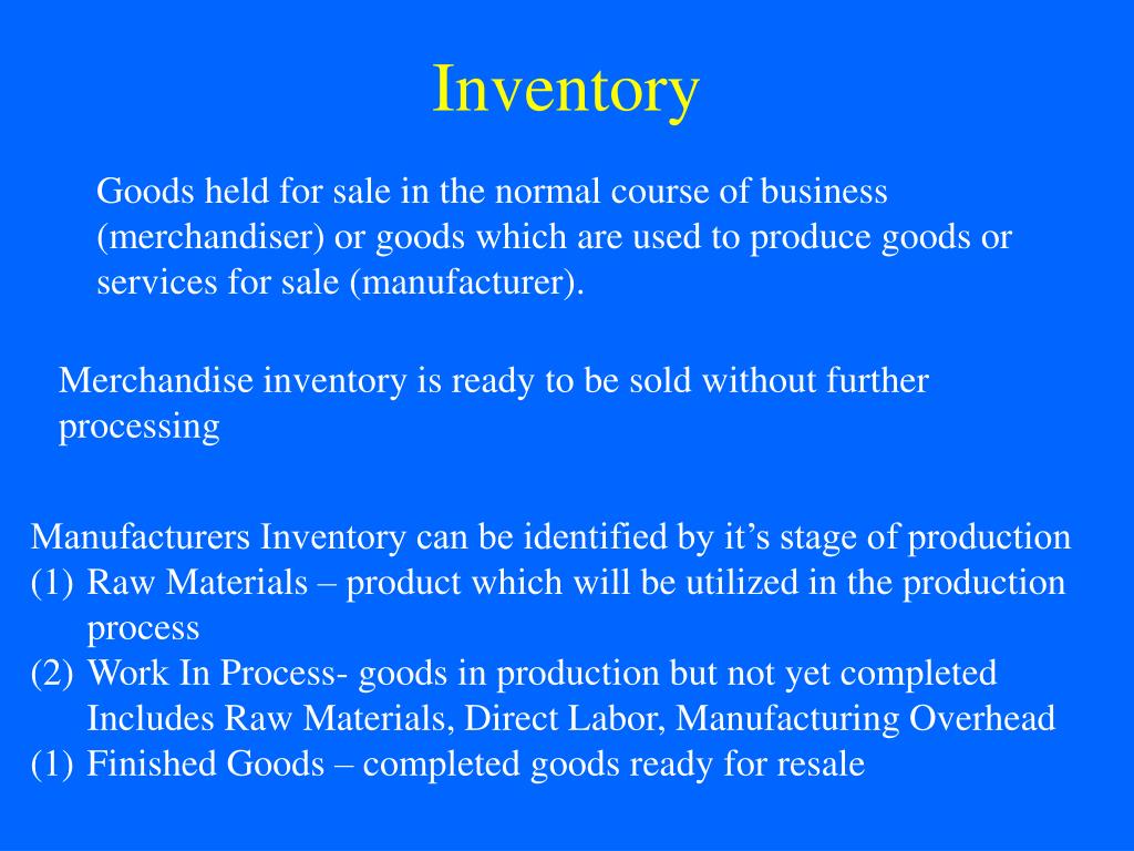 PPT Reporting & Interpreting Cost of Goods Sold & Inventory
