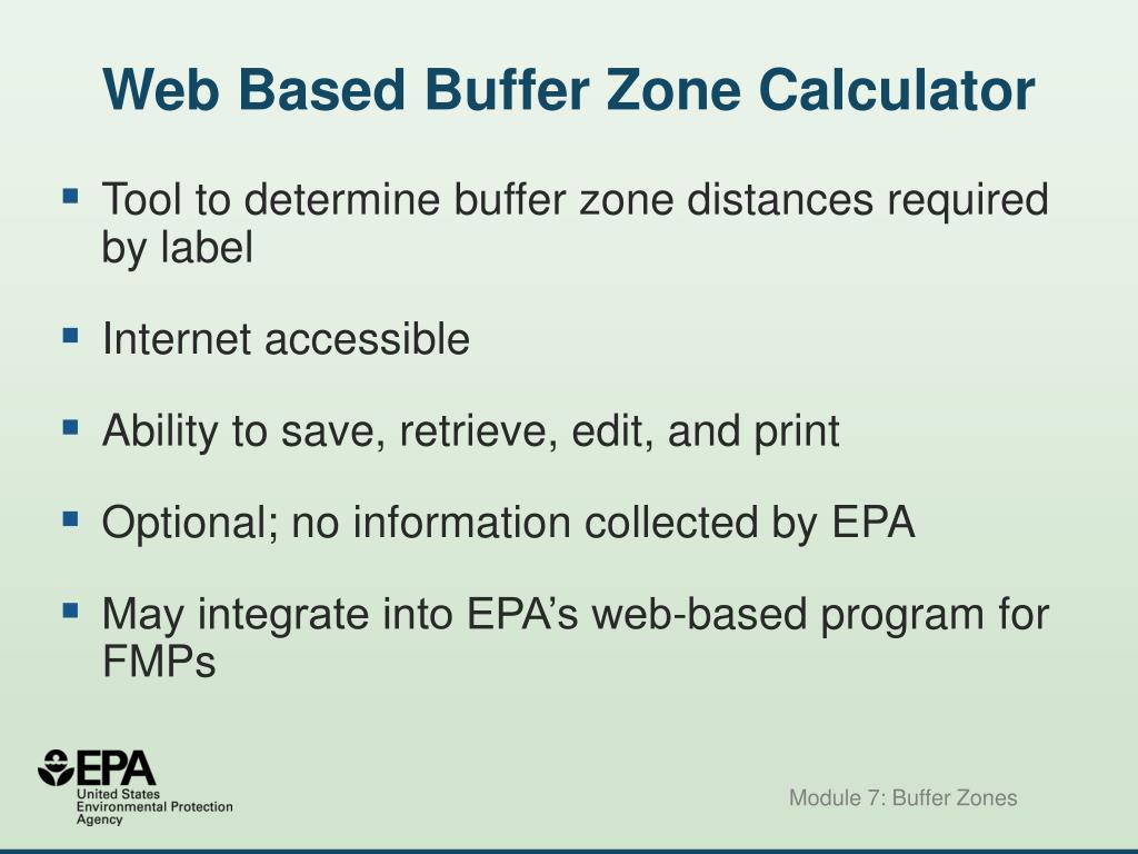 PPT Buffer Zones Distances, Credits & Posting (2011) PowerPoint