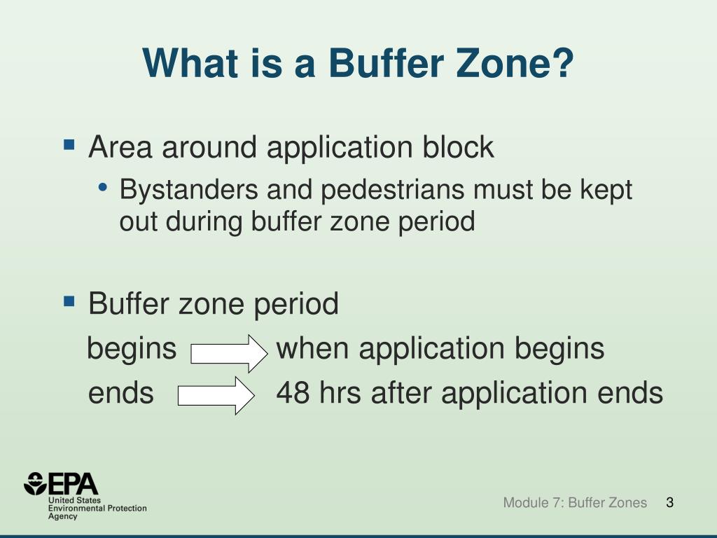 PPT Buffer Zones Distances, Credits & Posting (2011) PowerPoint