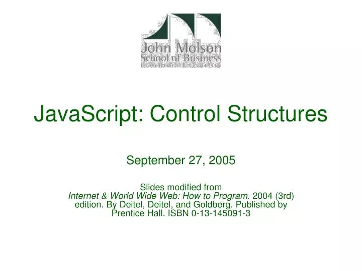 PPT JavaScript Control Structures PowerPoint Presentation, free
