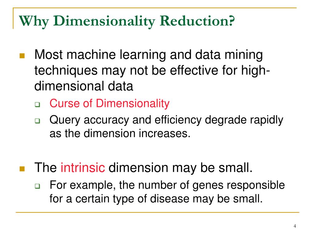 PPT Dimensionality Reduction for Data Mining Techniques, Applications and Trends PowerPoint