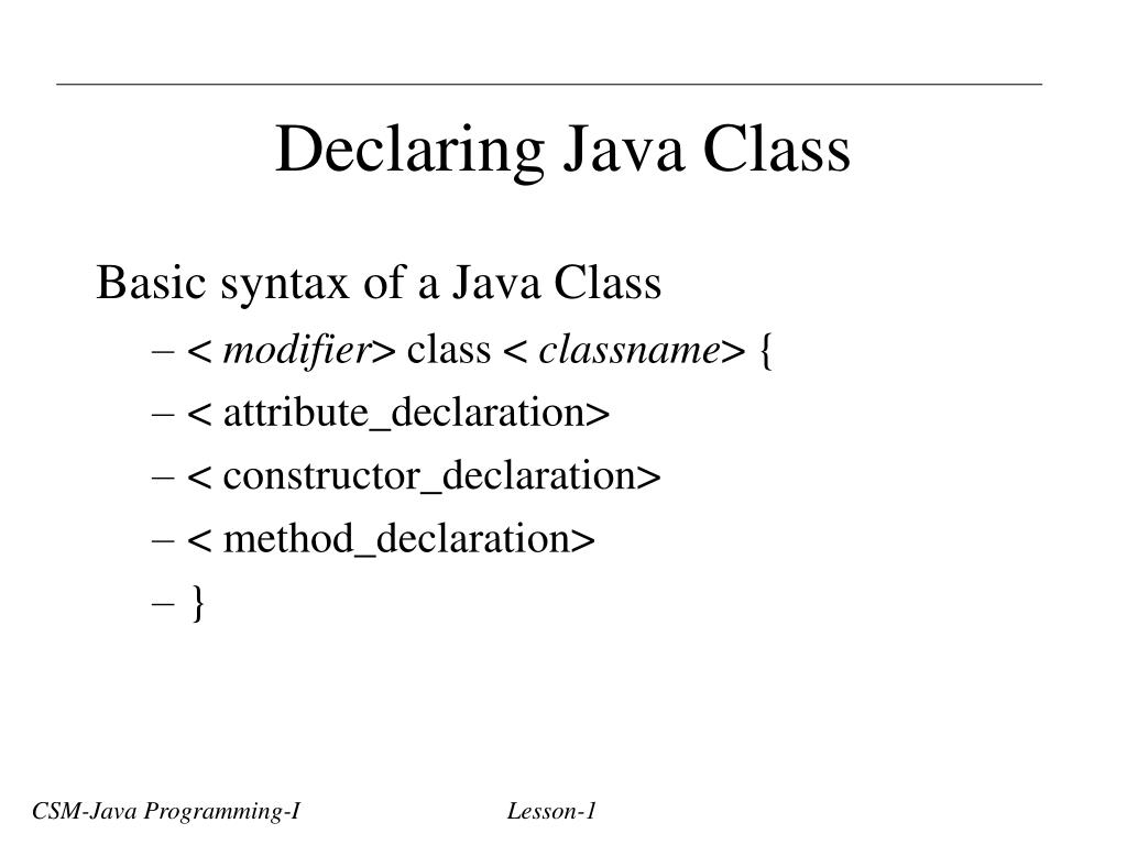 PPT CSMJava ProgrammingI Spring,2005 PowerPoint Presentation, free download ID1318873