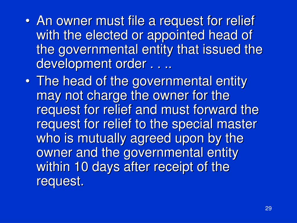 PPT The Bert J. Harris, Jr., Private Property Rights Protection Act