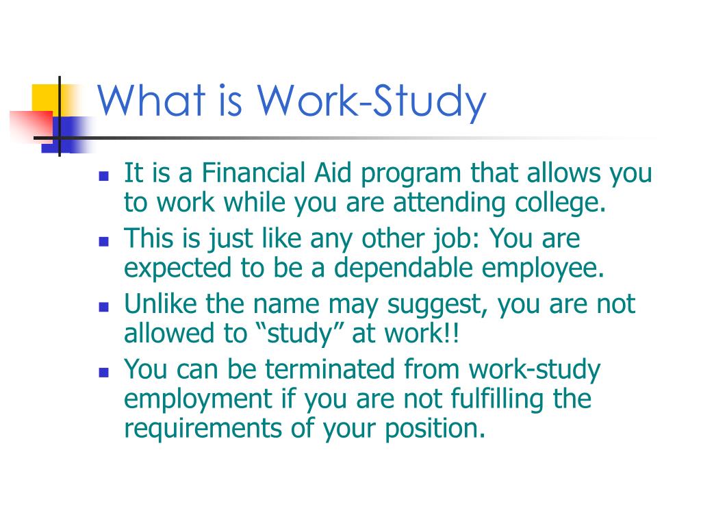 PPT WorkStudy Employment PowerPoint Presentation, free download ID1322639