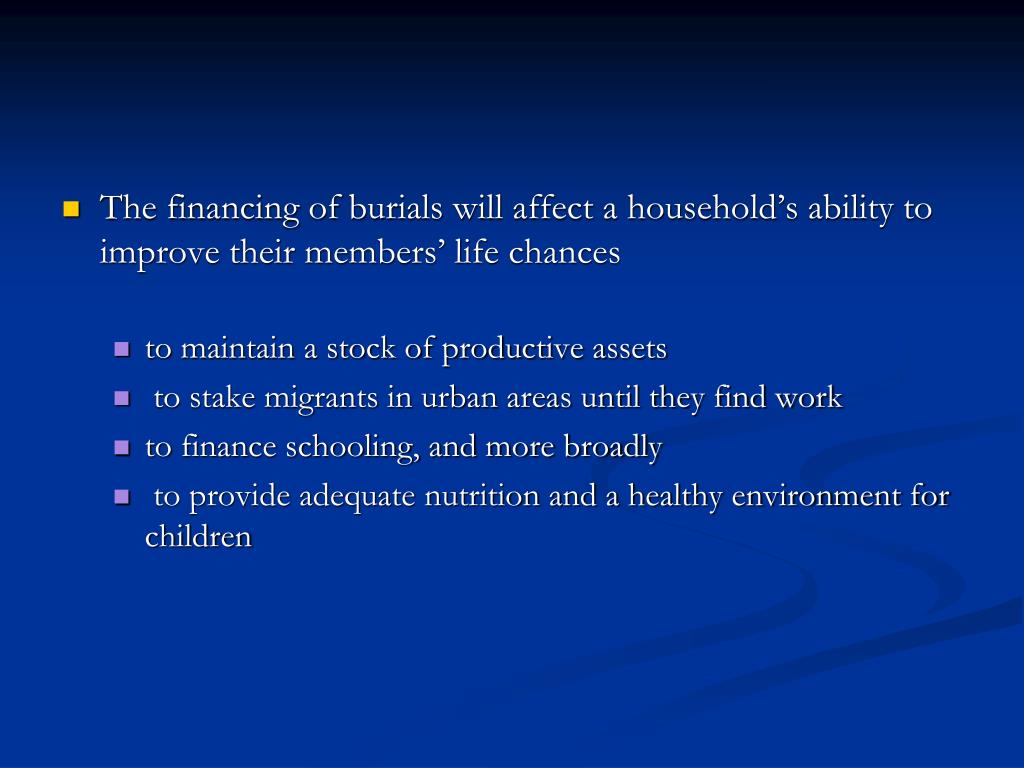 PPT Paying the Piper The High Cost of Funerals in South Africa