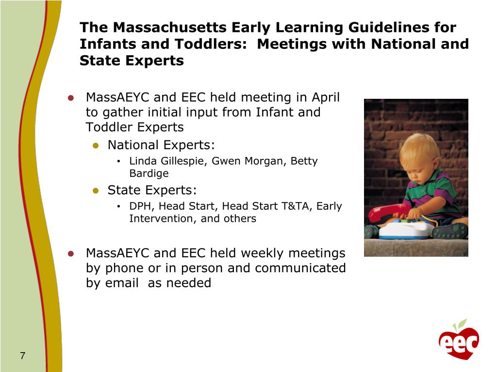 PPT The Massachusetts Early Learning Guidelines for Infants and