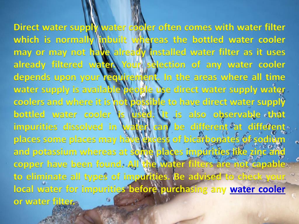 PPT importance of using right water cooler for home or for offic